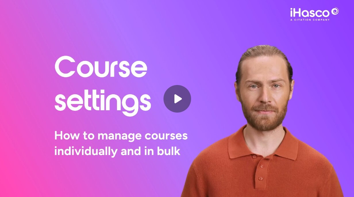 Course settings