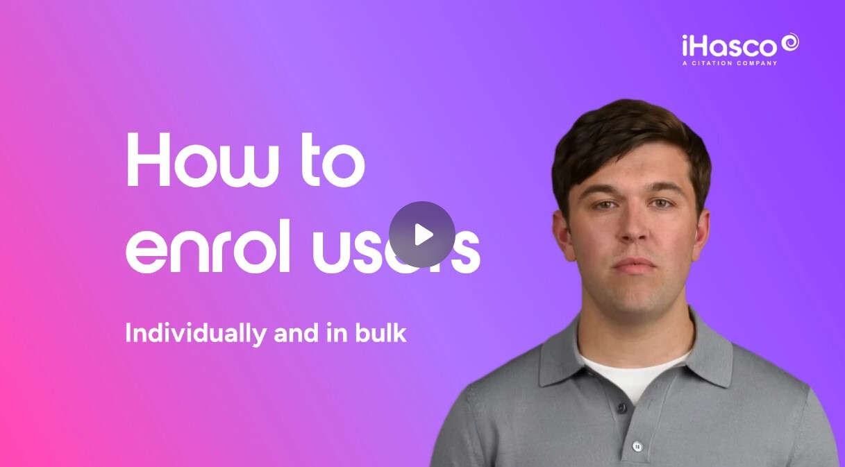 How to enrol users